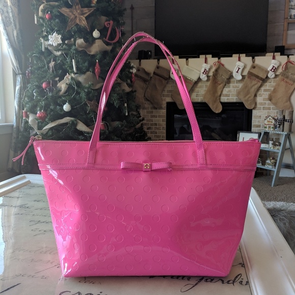 kate spade Handbags - Hot Pink Kate Spade Tote Bow Patent Leather
